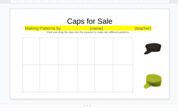 Preview of Caps for Sale Patterns, Google Slide Activity