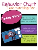 Captain America Behavior Chart "I am working for"