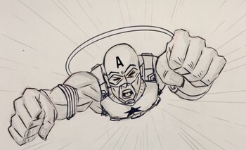 Preview of Captain America Lesson/Sketch/Trace/Coloring
