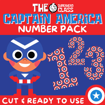 Preview of Captain America Number Pack - Print, Cut & Ready!✂️