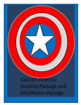 Preview of Captain America Reading and Edit/Revise Passages