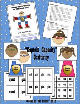 Preview of "Captain Capacity" (Gallon Man, Measurement) Craftivity