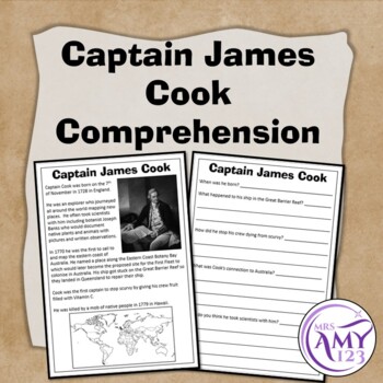 Preview of Captain James Cook Comprehension