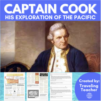 Preview of Captain James Cook & His Exploration of the Pacific Ocean: Reading + Geography