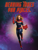 Captain Marvel Reading Poster