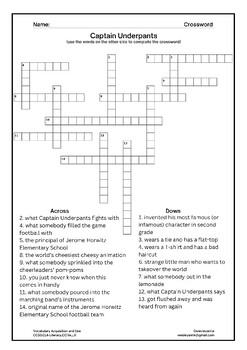 Word Search, CAPTAIN UNDERPANTS