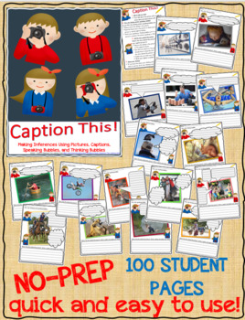 Preview of Caption This! - Make Inferences Using Pictures, Speaking Bubbles, Captions, etc.