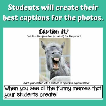 Caption it! Funny Animals and People Boom Cards Bundle Speech Therapy Group  Game