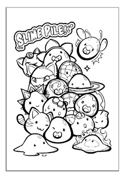 Slime Queen Coloring SVG, Slime Coloring Page, Slime Coloring SVG
