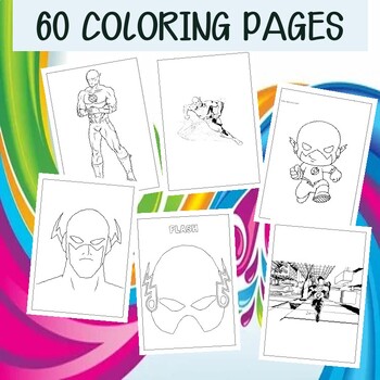 superhero the flash coloring pages