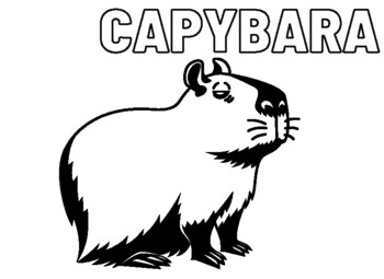 Pin by Gina on coloring  Capybara, Animal coloring pages, Adult coloring