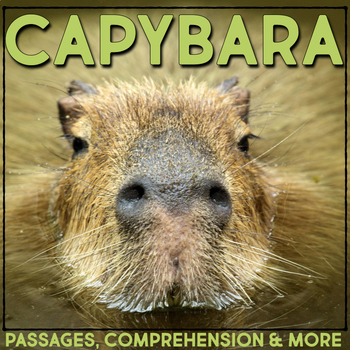 Preview of Capybara Reading Passage & Comprehension Nonfiction Rainforest Animals