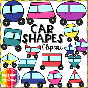 Preview of Car Clipart Shapes - Transportation Clip Art