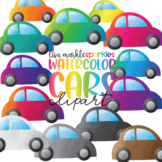 Car Clipart Watercolor Rainbow