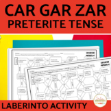 Car Gar Zar Preterite Tense Spanish Worksheets Maze Practi