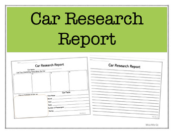 Preview of Car Research Report