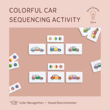 Preview of Car Sequencing Activity | Color Recognition + Visual Discrimination | Early STEM