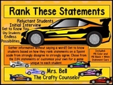 Car Themed SEL Feelings Check in with Students, Rank the S