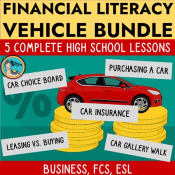 Preview of Car Unit Financial Literacy Bundle
