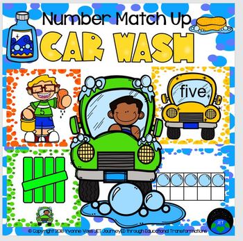 Car Wash Number Match Up by JourneyED through Educational Transformations