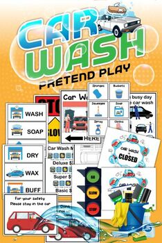 Preview of Car Wash Pretend Play Set