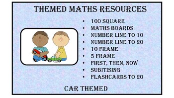 Preview of Car themed maths resources