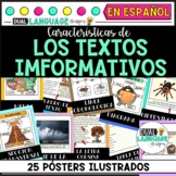 Nonfiction Text Features Posters in Spanish | texto informativo