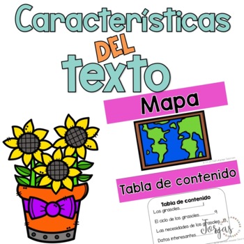 Preview of Características del texto - Text Features in Spanish