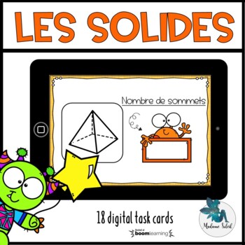 Preview of Caractéristiques des solides Boom Cards French distance learning