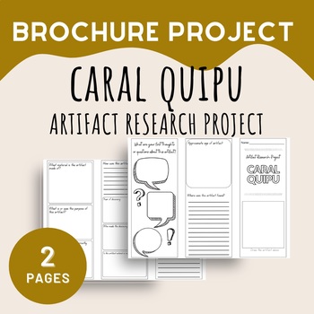 Preview of Caral Quipu Ancient Artifact Research Brochure, PDF, 2 Pages