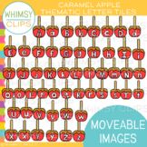 Caramel Apple Letter Tile Clip Art {MOVEABLE IMAGES}