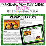 Caramel Apple Recipe Functional Text Task Cards (Google Cl