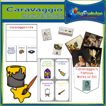 Preview of Caravaggio Interactive Foldable Booklets
