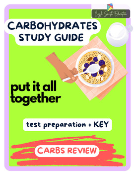 Preview of Carbohydrate Study Guide - Bundle Product