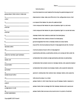 Chemistry Of Carbohydrates Worksheet Answers - Promotiontablecovers