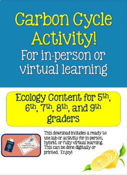 Preview of Carbon Cycle Lab Activity or Game