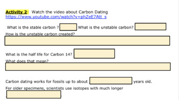 carbon dating lab high school