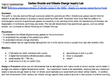 Carbon Dioxide and Climate Change Inquiry Lab