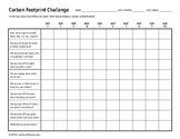 Carbon Footprint Challenge Worksheet