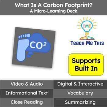 Preview of Carbon Footprint Informational Text Reading Passage and Activities