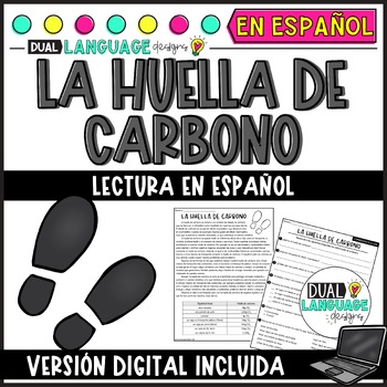 Preview of Carbon Footprint Spanish Reading Comprehension | Huella de carbono