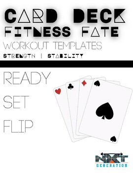 Preview of PE/Health: Card Deck Fitness Fate Workout Game Templates