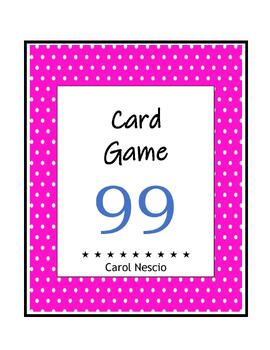 Preview of Card Game 99 ~ Numbers Review ~ Nombres ~ Numeri ~ Números ~ Nummern ~ FREE