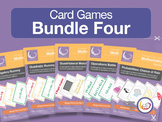 Algebra,  Probability, Quadrilaterals - Card Game Bundle 4