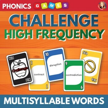Preview of Card Game for Multisyllable Sight Words