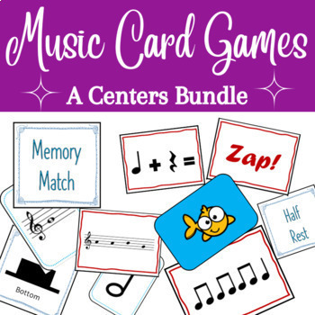 Preview of Card Games for Elementary Music Centers