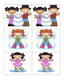Card Matching-Winter by Kinderpond | TPT