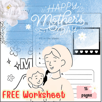 Preview of Card Mother’s Day | Free worksheet