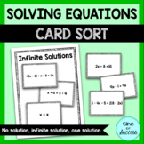 Card Sort - Number of Solutions & Solving Equations