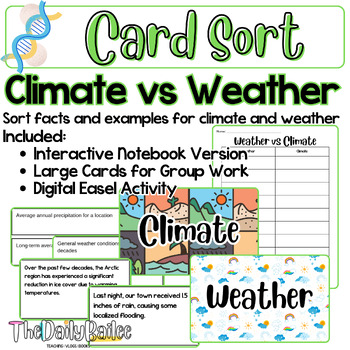 Card Sort - Weather vs Climate by The Daily Bailee | TPT